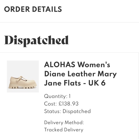 ALOHAS Women's Diane Leather Mary Jane Flats - UK 6 (39) - Picture 1 of 10